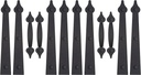 Decorative Magnetic Garage Door Hinges Hardware, 12 Pieces Garage Door Accents Attractive Curb Appeal Faux Gate Hinges Handles Decor Hardware Kit, Black