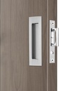 Dontay Sliding Pocket Door Handles, 304 Stainless Steel Non Locking Pocket Door Hardware, Recessed Flush Finger Pulls, Heavy Duty Edge Pull with Pop Out Ring Pull (Satin Nickel (2 Set), 6 Inch)