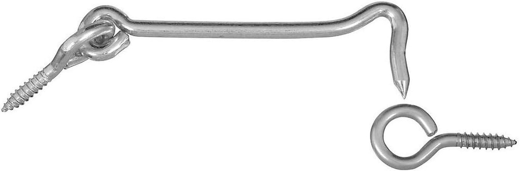 National Hardware N122-358 5 Pack 6In. V2106 Gate Hook, Zinc Plated