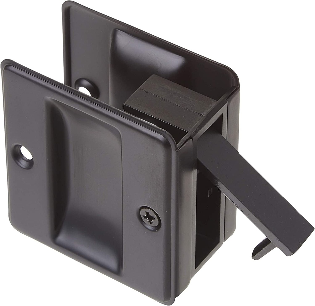 Idh by St. Simons 25410-019 Premium Quality Solid Brass Pocket Passage Door Pull, Matte Black
