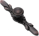 Round Cabinet Knob with Plate - 10 Pack (1-1/5” Knob and 5-4/5” Plate), Cabinet Knobs Oil Rubbed Bronze, Rustic Hardwares for Farmhouse Kitchen Cabinet Knobs, Decorative Drawer Knobs
