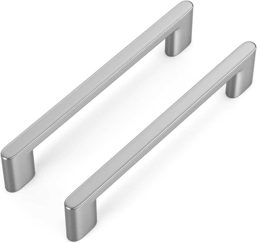 Peaha 6 Pack 5 Inch Silver Cabinet Handles Silver Drawer Pulls Aluminum Cabinet Hardware Square Bar Modern Cabinet Handles for Kitchen Bathroom Cupboard