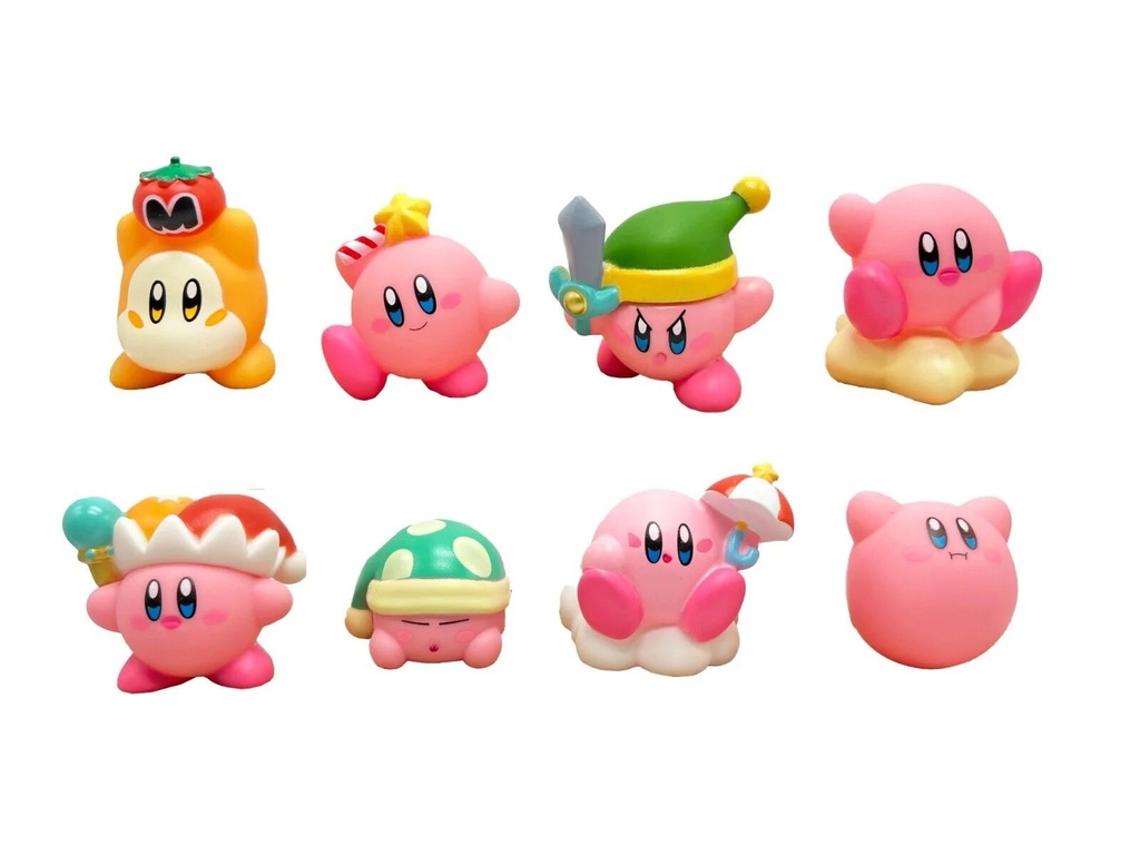 8Pcs Set Anime Kirby 2.6" Action Figure Toys Collection Doll Model Gifts