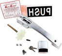 Kason 27C Brushed Chrome KEYED Handle with Strike, 4" inside Twist Release and Hardware KIT