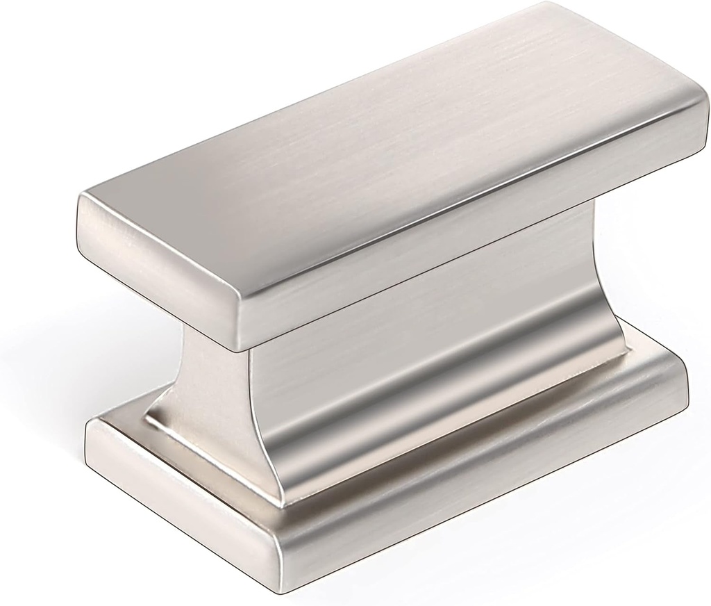 COTYKILEY 10 Pack Brushed Satin Nickel Kitchen Cabinet Knobs Silver Drawer Pulls Solid Drawer Knobs Dresser Knobs Cabinet Hardware Knobs for Dresser Drawers