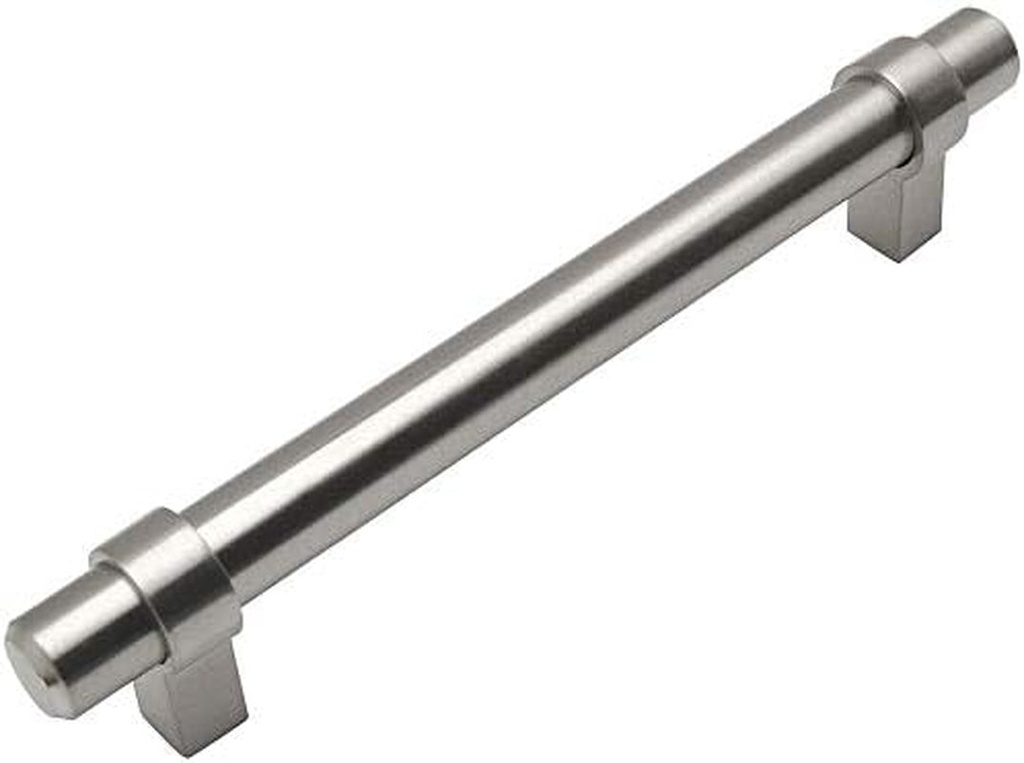 10 Pack - Cosmas 161-128SN Satin Nickel Contemporary Bar Cabinet Handle Pull - 5" (128Mm) Hole Centers