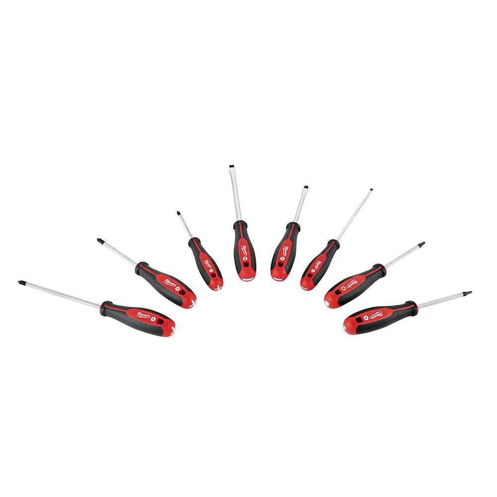 Milwaukee 8Pc Screwdriver Set with Square Recess 48-22-2718 Magnetic New