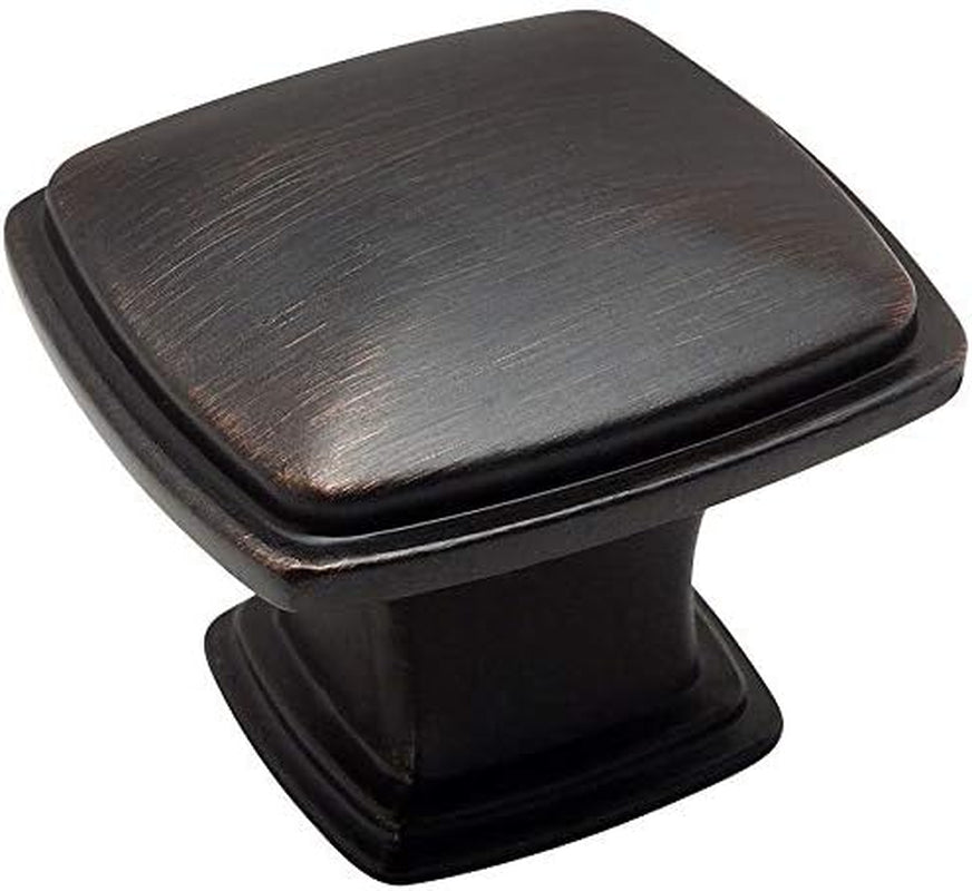 10 Pack - Cosmas 4391ORB Oil Rubbed Bronze Modern Cabinet Hardware Knob - 1-1/4" Inch Square