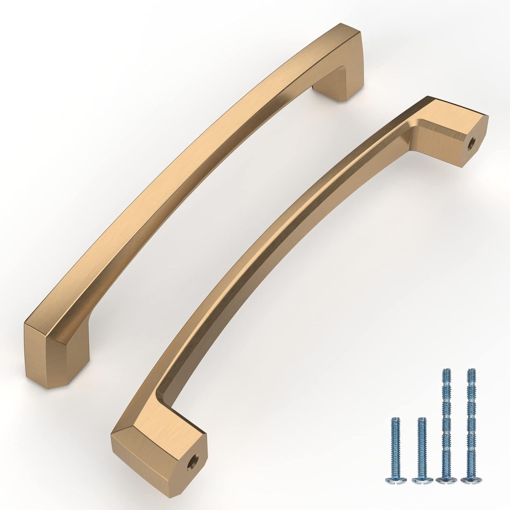 10 Pack 5 Inch(128Mm) Kitchen Cabinet Handles Champagne Bronze Cabinet Pulls Kitchen Cabinet Hardware Gold Drawer Pulls for Dresser Cupboard Wardrobe