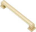 Alzassbg 15 Pack Matt Gold Cabinet Pulls, 5 Inch(128Mm) Hole Centers Cabinet Handles Kitchen Hardware for Cabinets and Drawer AL3071MGP