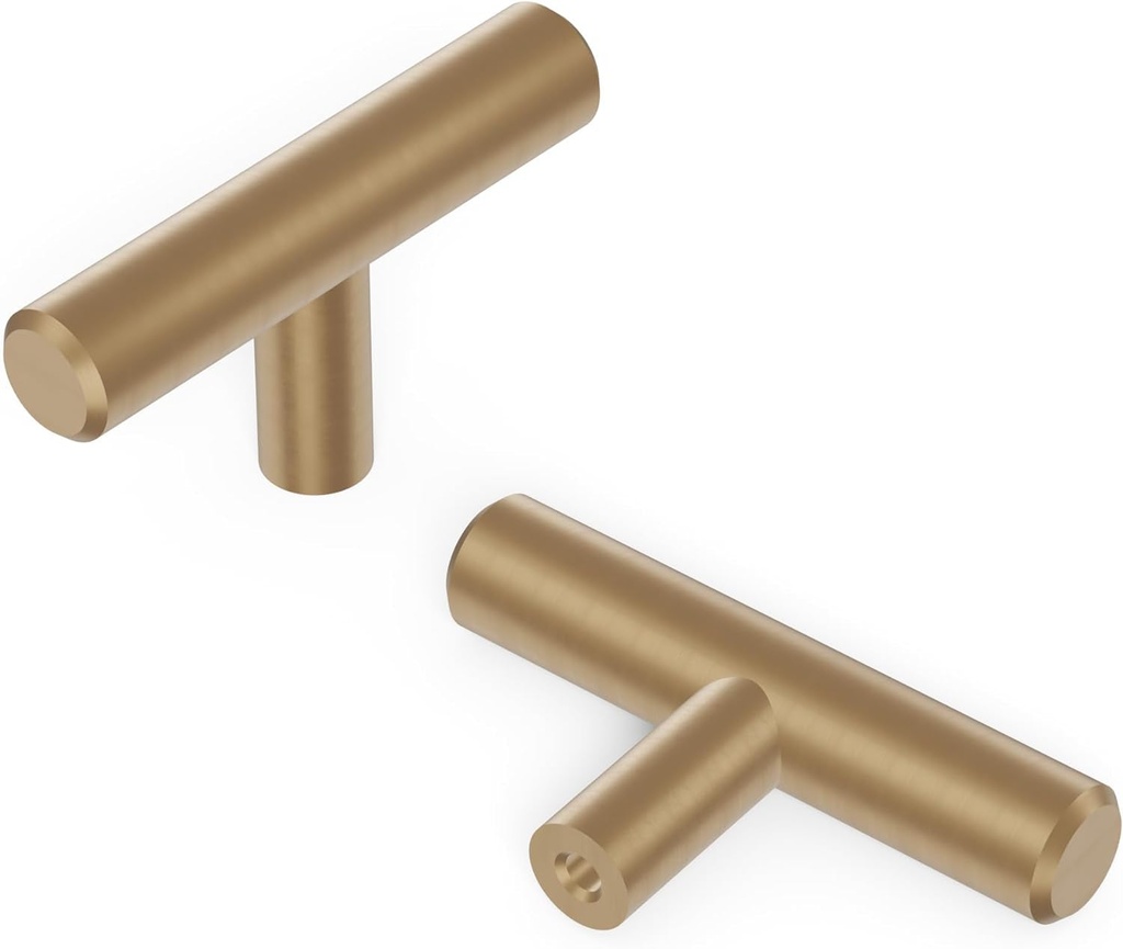 Hickory Hardware Bar Pulls Collection T-Knob 2-3/8 Inch X 1/2 Inch Champagne Bronze Finish (10 Pack)