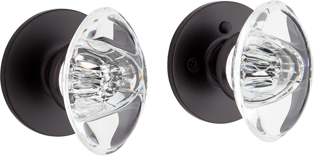 479264 Ula Solid Brass Privacy Door Knob Set with 2-3/8" Backset