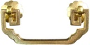 10 Pack Homocentric Squares Bail Cabinet Hardware Handle Pull Antique Jewelry Box Drawer Pull, 2.56 Inch Hole Centers (65Mm), Brass Tone