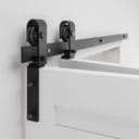 42" Bi-Folding Sliding Barn Door Hardware Track Kit,Smoothly&Quietly,Side Mounted Black Roller,Easy Install,Door Not Included [Fit Double 19" Bifold Doors]