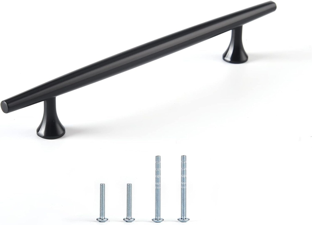 Satanga Kitchen Cabinet Pulls Hole Center 5 Inch Matte Black Bar Modern Cupboard Pack of 4 Solid Euro Style Dresser Handles Bathroom Bedroom Hardware Door Furniture Wardrobe Pull Overall 7.2“