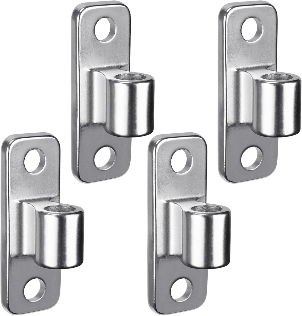 Cast 304 Stainless Steel Gate Hinges, 4Pcs Wall Mount Gate Hinge for Fence Gate, One Piece Farm Gate Hardware for Chain Link Gate, Fit 5/8'' Pin Fence Post Hinge