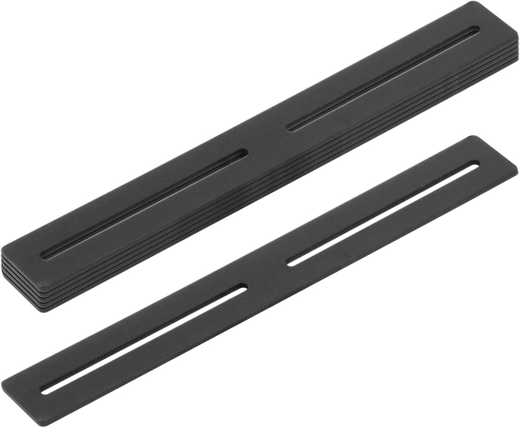 6 PCS 14-1/4" Black Flat Mending Plate Slidable Straps, Straight Steel Straps Repair Plates Brace, Repair Fixing Bracket Connector(Size: 14-1/4" X 1-5/8", Thickness 1/8")