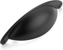 Ravinte 35 Pack 2-1/2" Drawer Pulls Flat Black Cabinet Cup Pulls Kitchen Hardware Cabinet Handles Drawer Handles Knobs 2-1/2 Inch Hole Center
