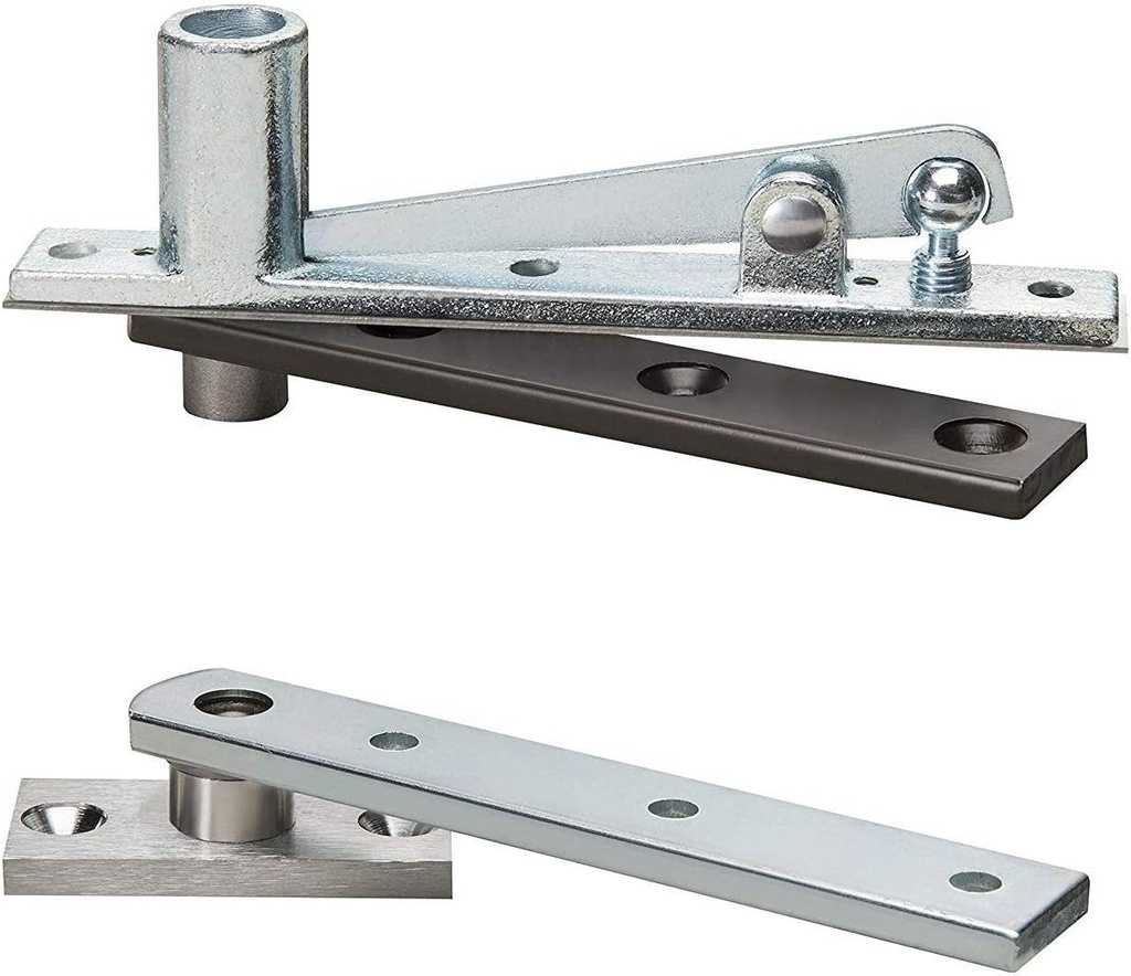 Rixson (Assa Abloy) Center Hung Pivot Hinges, Model 128-3/4, Interior Doors up to 3' 6"X 8' 6" (250 Lbs.), Color: Satin Chrome (626)