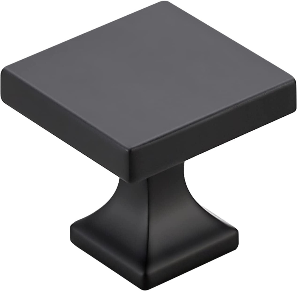 Cabinet Knobs Matte Black Square Knobs for Cabinets and Drawers Cabinet Hardware Kitchen Cabinet Knobs 30 Pack