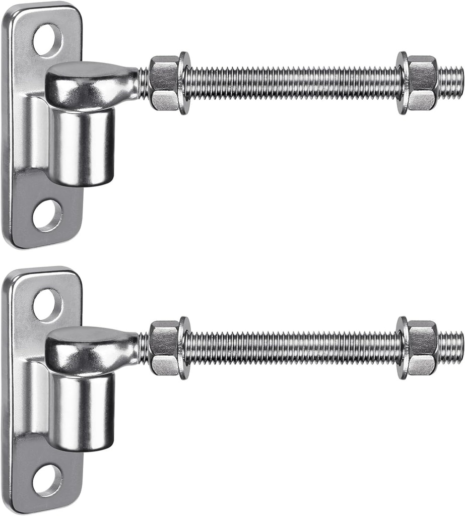 6'' J Bolt Gate Hinge, Heavy Duty Gate Hinge for Wood Fence, One-Piece Molding Gate Hinge for Metal Gate, 304 Stainless Steel Welded Hinge for Farm Gate, 2Pack