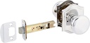 Baldwin PVROUTAR260 Reserve Privacy round with Traditional Arch Rose in Bright Chrome Finish