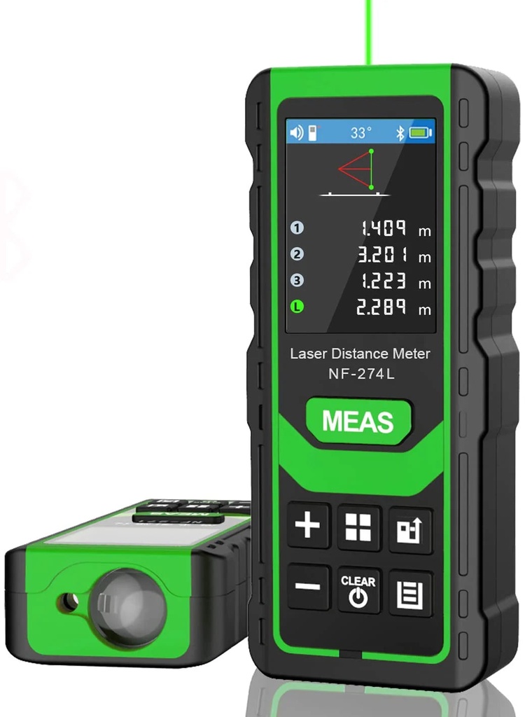 NOYAFA NF-274L Laser Distance Meter Laser Measure, 2362.2/3149.61/3937.01Inch, Length Area Volume, Electronic Level Test Tool with Voice Broadcast