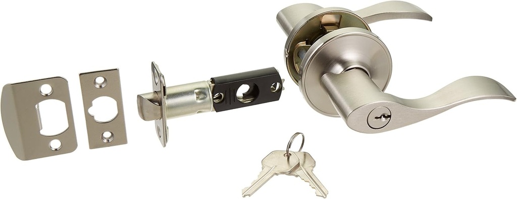 Ultra Hardware 44332 Lexington Wave Lever Entry, Satin Nickel Kd