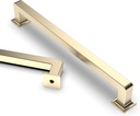 Asidrama 10 Pack 6.3 Inch(160Mm) Brushed Brass Kitchen Cabinet Handles, Cabinet Pulls Kitchen Cabinet Hardware Cupboard Handles Drawer Pulls