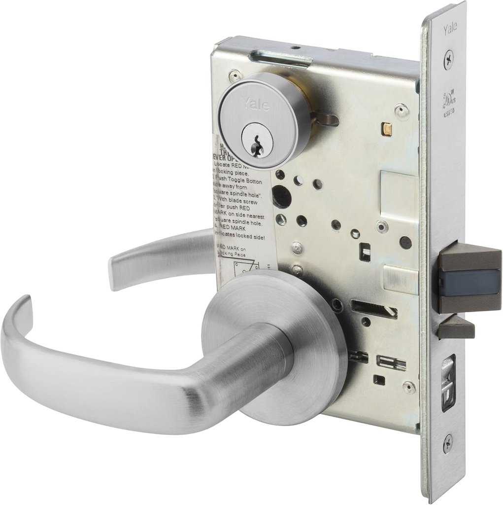 Yale PBR 8807FL 626 Heavy Duty Mortise Entry Lock Lever, Pacific Beach