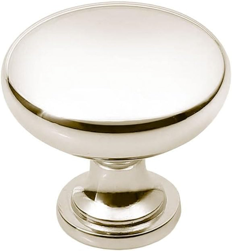 Khtumeware 10 Pack 1-1/4 Inch Polished Nickel Cabinet Knobs Dresser Knobs Oval Drawer Knobs Kitchen Cabinet Hardware Zinc Knobs for Dresser Drawers