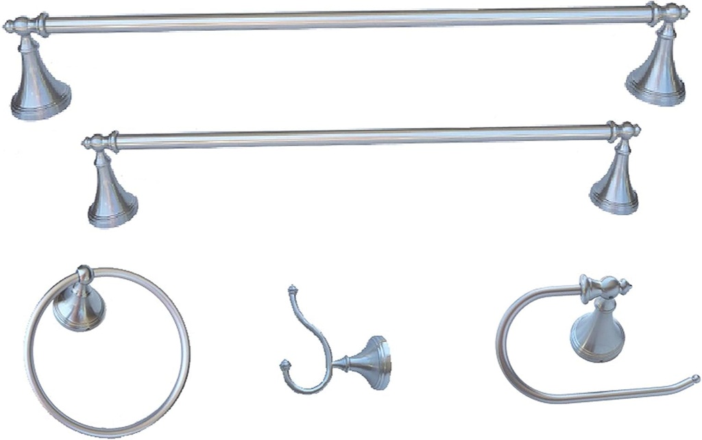 Arista Annchester Collection 5-Piece Bathroom Hardware Kit in Chrome