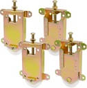 Sliding Mirror Closet Door Rollers Replacement Hardware Fits Contractors Part #W8020C Wardrobe Doors Wheels, 2-1/2" Vertical H.C., 1-1/2" Nylon Concaved Ball Bearing Wheel, 4 Pack