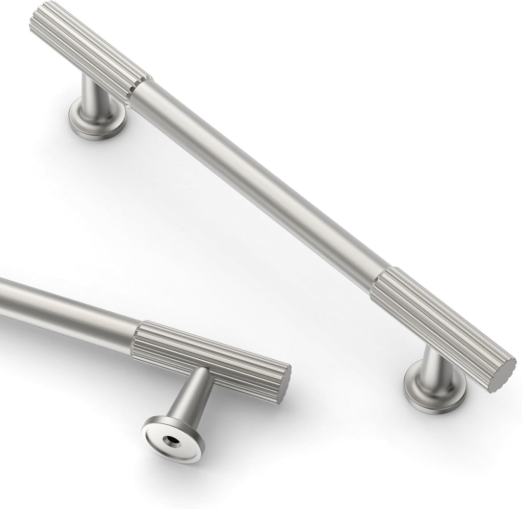 Asidrama 10 Pack 5 Inch(128Mm) Brushed Satin Nickel Cabinet Pulls Kitchen Cabinet Handles, Cabinet Pulls Kitchen Cabinet Hardware for Cupboard Drawer Pulls