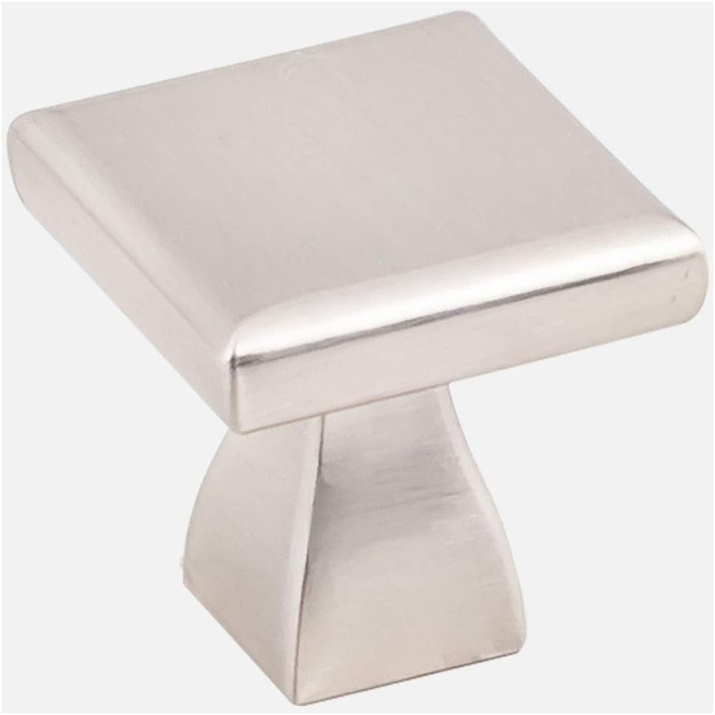 K313SN-10 Flared Foot Square Knob, Satin Nickel - 10 Pack