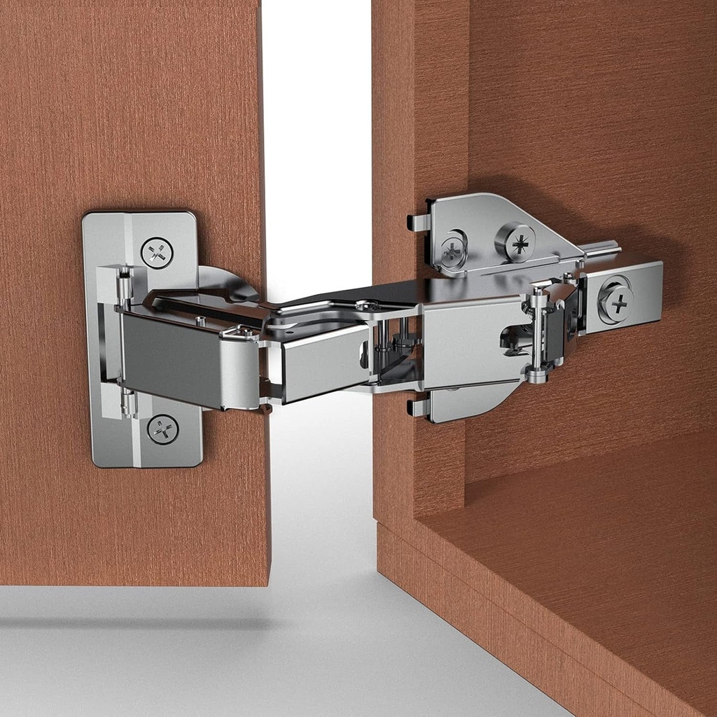 20 Pack 165 Degree Lazy Susan Hinge, Face Frame, CLIP on Plate for Easy Installation, Soft Close Multi-Pivot Concealed Hardware for Corner Kitchen Cabinet, Cupboard Folded, Folden Door, Closet