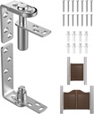 Haidms Saloon Door Hinges 1 Pack Stainless Steel Swinging Door Hinge, Double Swing Hinges, Cafe Door Hinges Heavy Duty for Swinging Door Saloon Doors Barn Gate Door Bar