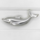 Costello Coastal - Dolphin Drawer Pull (Left Facing) | Pewter Hardware Collection
