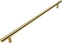 10 Pack - Cosmas 305-320BB Brushed Brass Cabinet Hardware Euro Style Bar Handle Pull - 12-5/8" Inch (320Mm) Hole Centers, 15" Overall Length