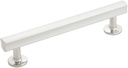 Hickory Hardware 10 Pack Solid Core Kitchen Cabinet Pulls, Luxury Cabinet Handles, Hardware for Doors & Dresser Drawers, 5-1/16 Inch (128Mm) Hole Center, Satin Nickel, Woodward Collection