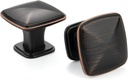Oil Rubbed Bronze, Beveled Kitchen Cabinet Knob ZK2202 | Pack of 10, Classic Pull Handle, Solid Hardware for Drawer, Dresser, Bathroom, Vanity, Furniture Door, Cupboard, Size: 1-3/16 Inch