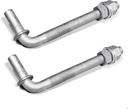 2PCS J-Bolt Gate Hinge Heavy Duty for Chain Link Fence Galvanized Steel Post Gate Hinges for Farm Gate Hardware Nuts & Washers Included (6 Inch)