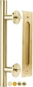 Rio Salto 12-Inch Brushed Brass Gold Barn Door Handle Kit, Closet Door Handle, Solid Aluminum Pull Handle and Flush Handle Set Heavy Duty Large Sliding Door Handles Hardware Included (1-Door Pack)