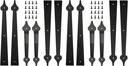 Skysen Steel Garage Door Decorative Hinges Handles Accents Hardware Kit Screw Mount,Black(Tckls-2 Pack)