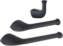 Matte Black Bathroom Accessories Solid Brass Bath Hardware Set Include 10.5 Inch Hand Towel Hook, Toilet Paper Holder, Robe Towel Hooks