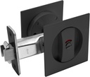 Black Pocket Door Hardware with Color Indicators Square Pocket Door Lock Privacy Pocket Door Latch Pocket Door Handles for Bathroom, 1 Pack