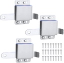 Sliding Garage Door Locks Security Lock- 3 Pack Safety Garage Door Latch Kit for Extra Security - Ideal for Opener Systems and Roll-Up Doors - Metal Parts with Keyless Entry and Manual Release