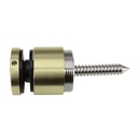 Stainless Steel 316 Grade 1-31/32 in (50Mm) Diameter Adjustable Glass Standoff, 1-3/16 in Projection, Satin Gold Finish, 1 Piece