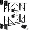 Anti Sag Gate Frame Kit Gate Corner Brace Bracket Kit Heavy Duty Gate Support Hardware Kit with a Self-Locking Gate Latch for Wooden Fence,Corral&Driveway Gates,Shed Doors,Wood Window,2 Sets