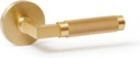 Solid Brass Satin Gold Privacy Bed/Bath Lever - St. Tropez - Door Handle